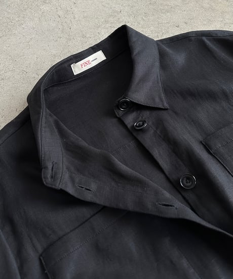 【FINE】tencel linen shirt dress