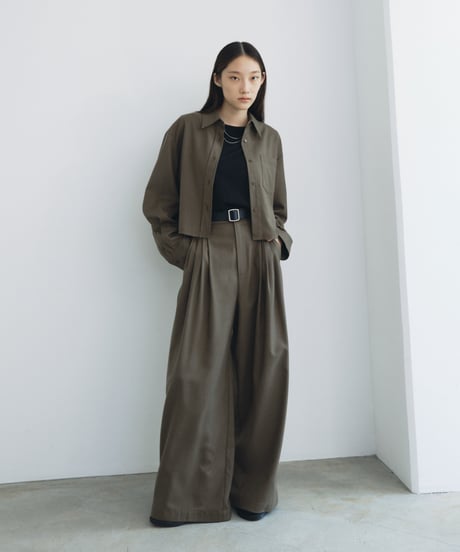 【FINE】uneven hem shirt jk（setup対応）/2color