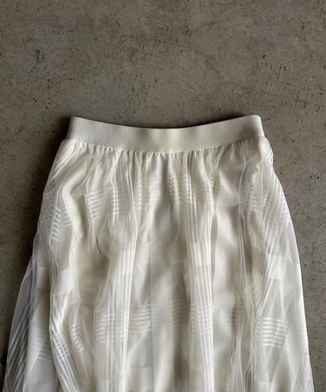 airy line tulle skirt/2color
