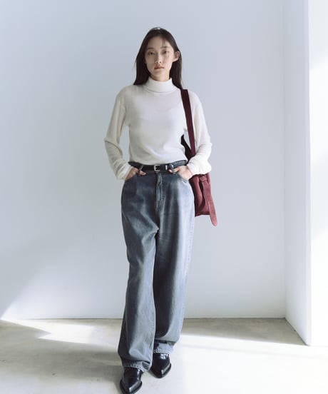 【FINE】sheer turtle knit/4color