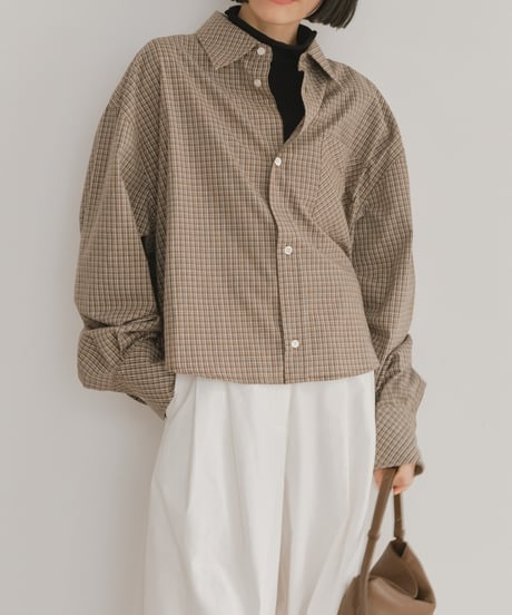 bias pocket check shirts(lightweight)/2color