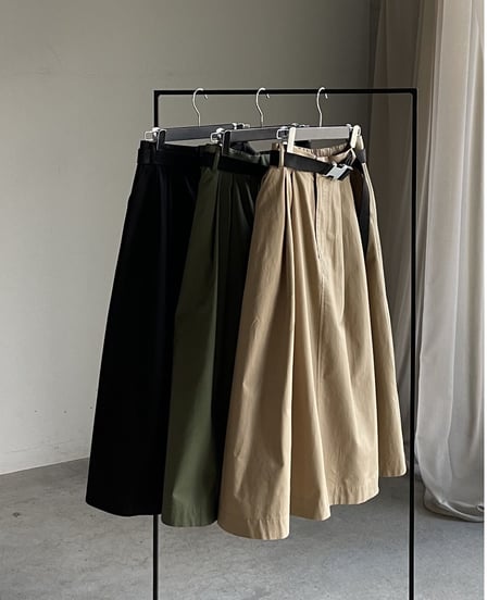 chino flare skirt/3color