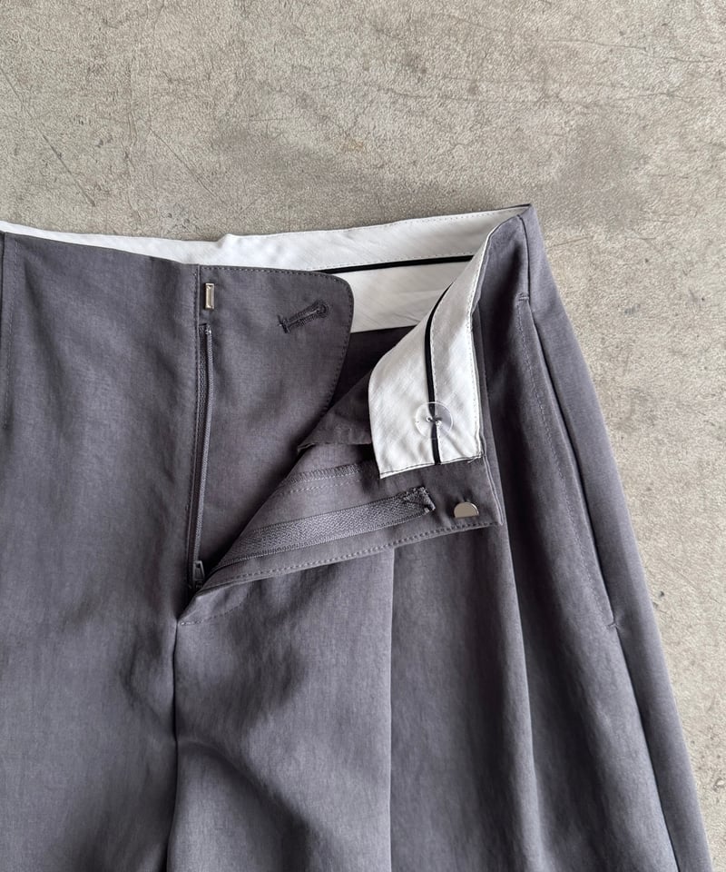two tuck wide slacks グレー 2Tuck Wide Slacks-gray-