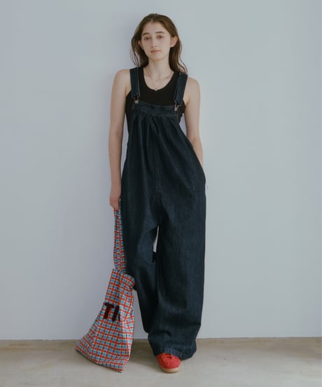 wide denim overall