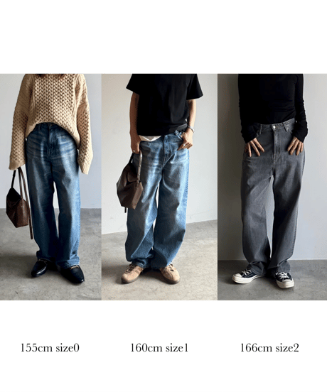 ［FASHIRU × SOMETHING］baggy fit Jeans(Japan made)/3size/3color