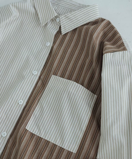 cropped design shirt/3color