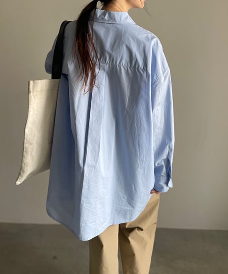 oversized blue shirt