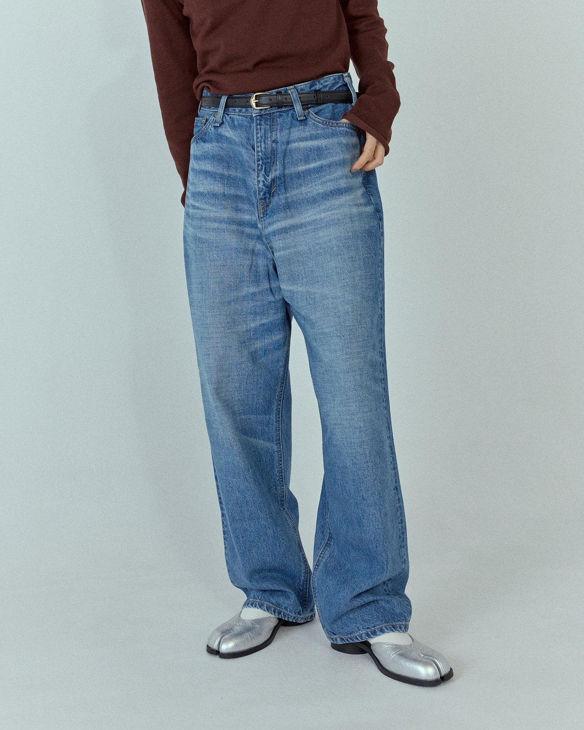 FASHIRU × SOMETHING］baggy fit Jeans(Japan made