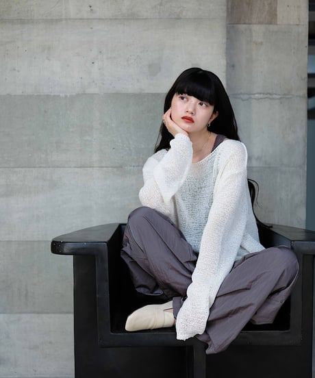loose mesh knit / 2color