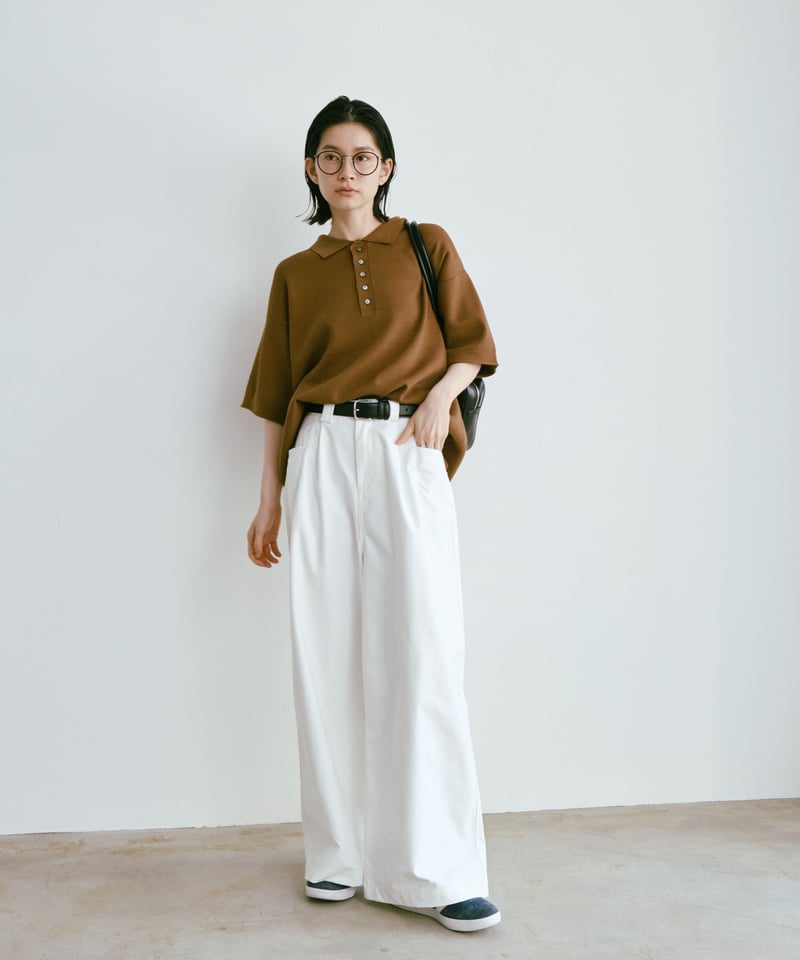 FASHIRU ホワイト ワイドチノスラックス新品未使用　タグ付　サイズＭ wide chino slacks/3size/3color | F A S H I R U