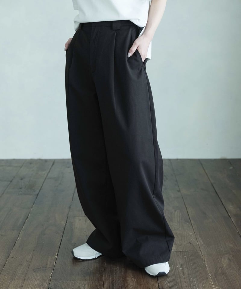 tuck wide chino pants/2colors/2size | F A S H I...