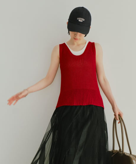 airy line tulle skirt/2color