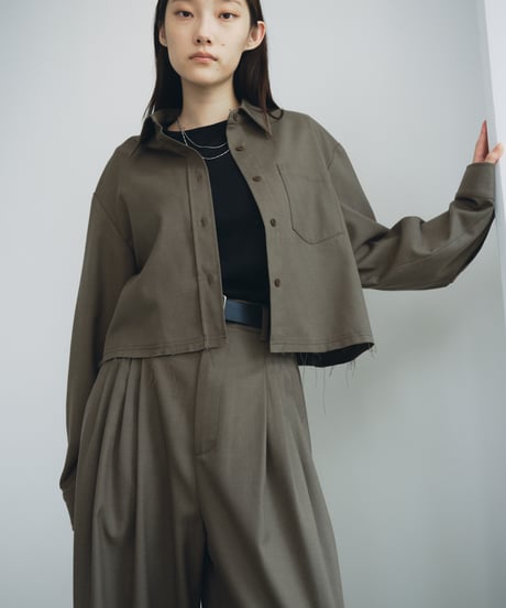 【FINE】uneven hem shirt jk（setup対応）/2color