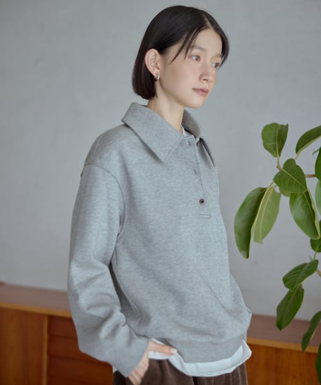 puffy touch polo top/2color