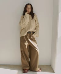 wool blend aran knit/5color