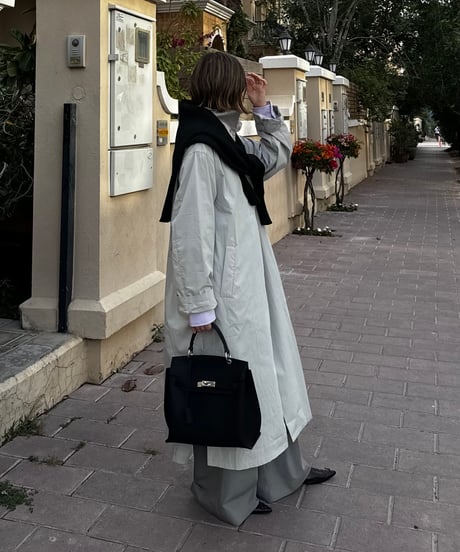 airy light coat/2color
