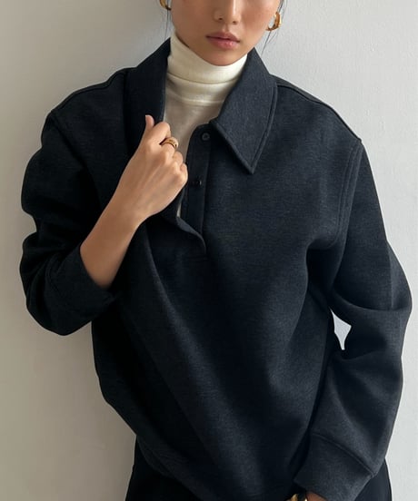 puffy touch polo top/2color