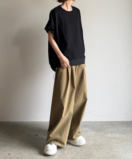 【予約】tucked wide cotton pants / 2size / 3color