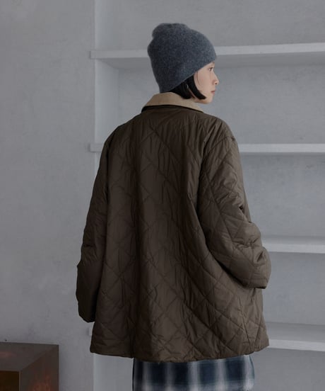 【Set A】quilted corduroy collar jacket/2color
