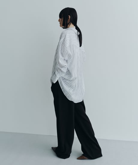 【FINE】rayon stripe over shirt