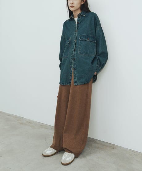 【FINE】bicolor switching wool pants/3color/2size