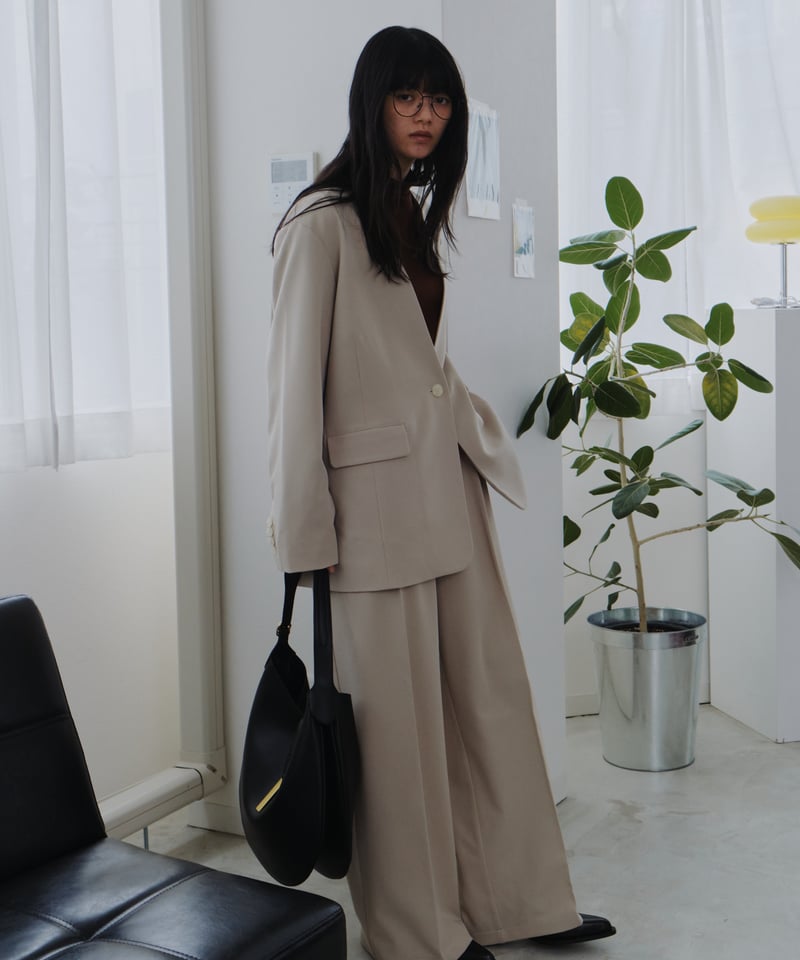 wide tuck slacks / 2color | F A S H I R U