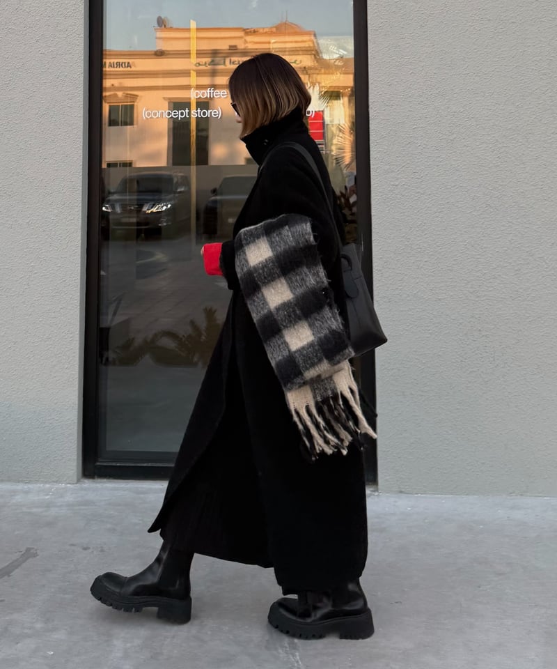 double face wool stand collar coat/2color | F A