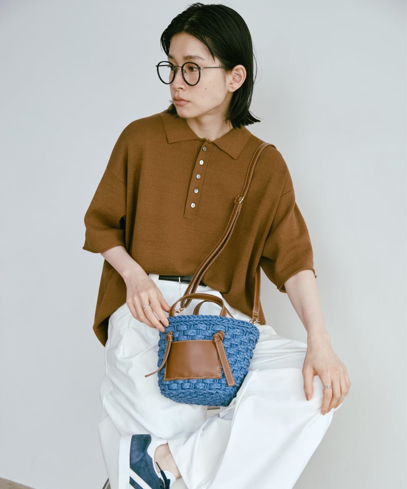 ★新品タグ付き★FASHIRU ビッグポロニット ネイビー ☆新品タグ付き☆FASHIRU ビッグポロニット ネイビー NEW COLOR