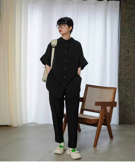 band collar shirt （UV/feeling cold/waterproof）