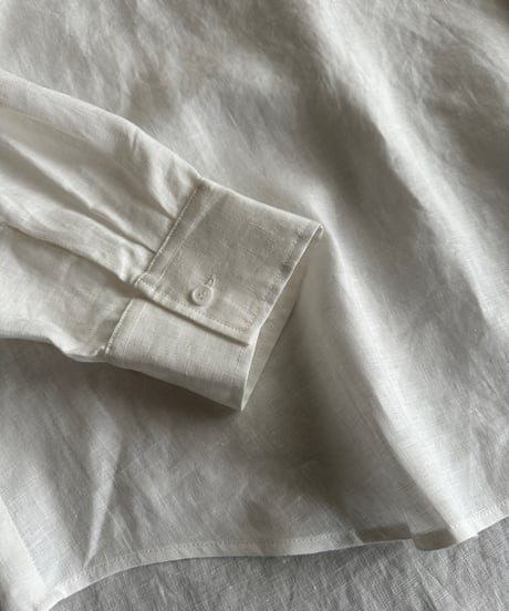 【setup対応】relaxed open linen shirt / linen tuck shorts /2color