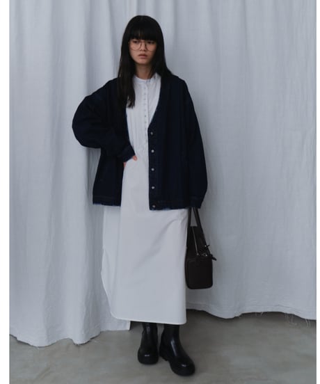 band collar shirt dress