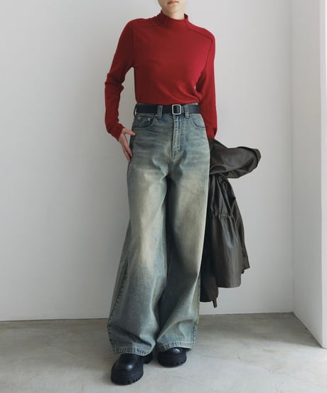 【FINE】wide leg buggy jeans/2color/2size