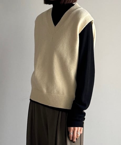 simple Vneck vest/3color