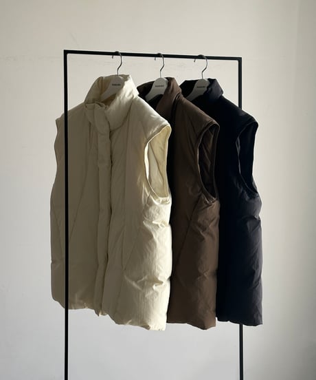 middle down vest/3color