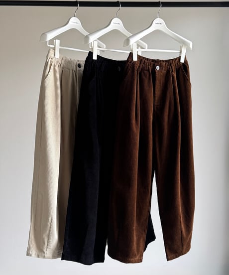 corduroy wide pants/3color