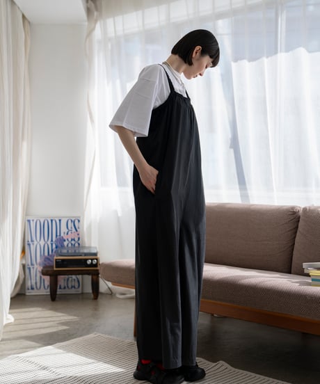 ruched strap jumpsuit