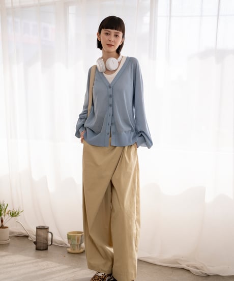 sheer knit cardigan
