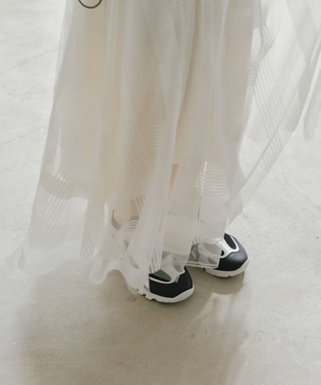 airy line tulle skirt/2color