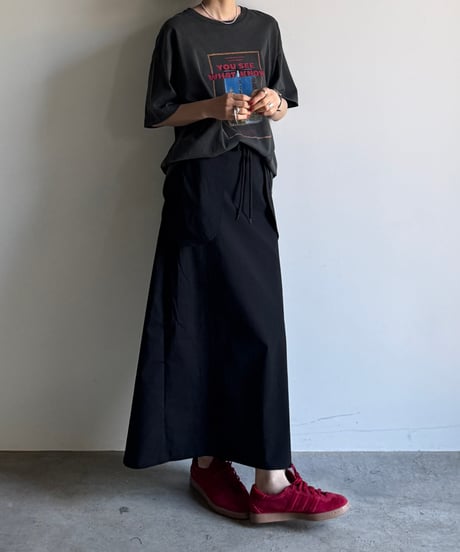 out pocket long skirt/2color