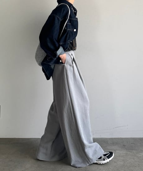 two tuck tencel wide slacks/2size/3color