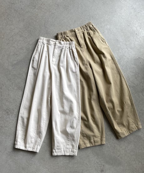 wide tapered pants/3colors