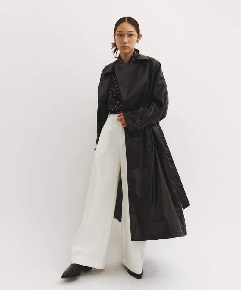 FINE】synthetic leather trench coat＜送料無料＞ | F A