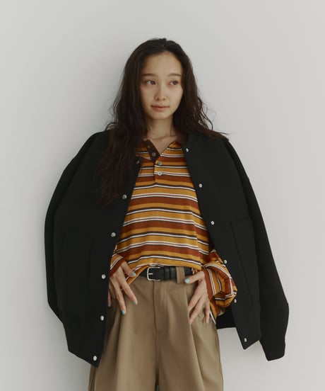 border knit polo