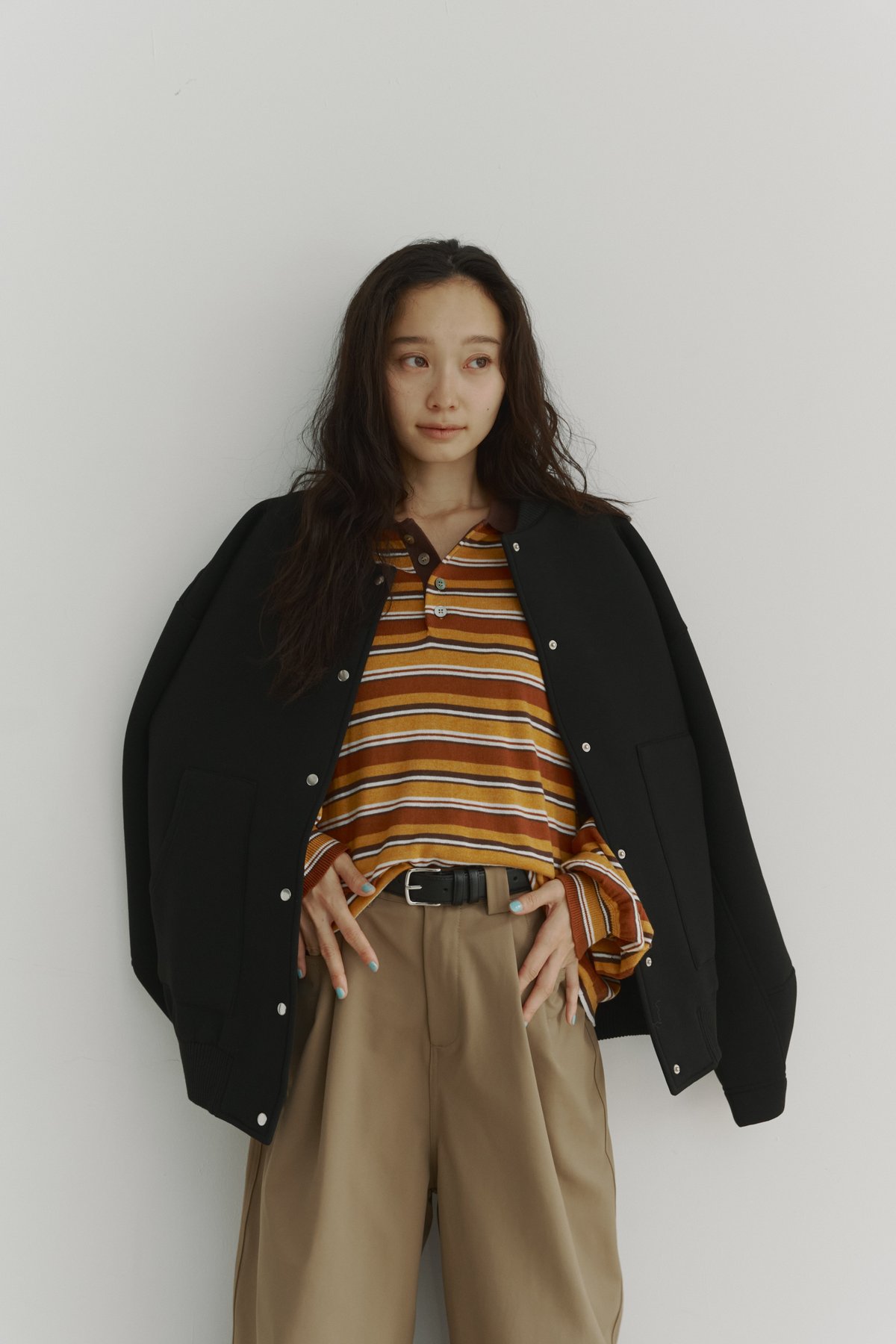 border knit polo | F A S H I R U