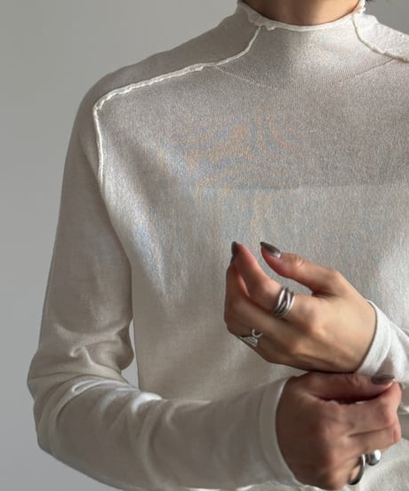 【FINE】high neck knit sweater/6color