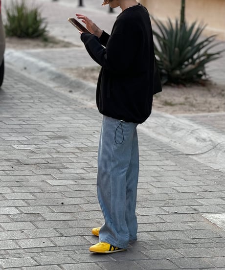 design sweat drawstring pullover/2color