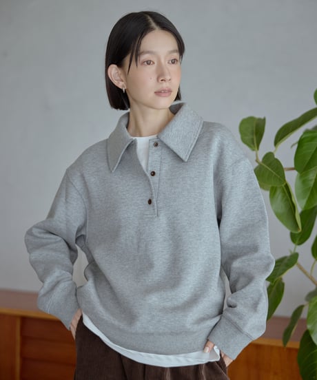 puffy touch polo top/2color