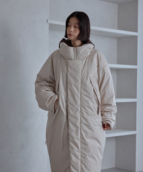 ＜予約販売＞long puffer overcoat/3color
