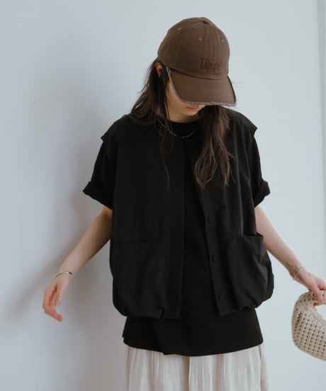 linen-like easy tee/4color