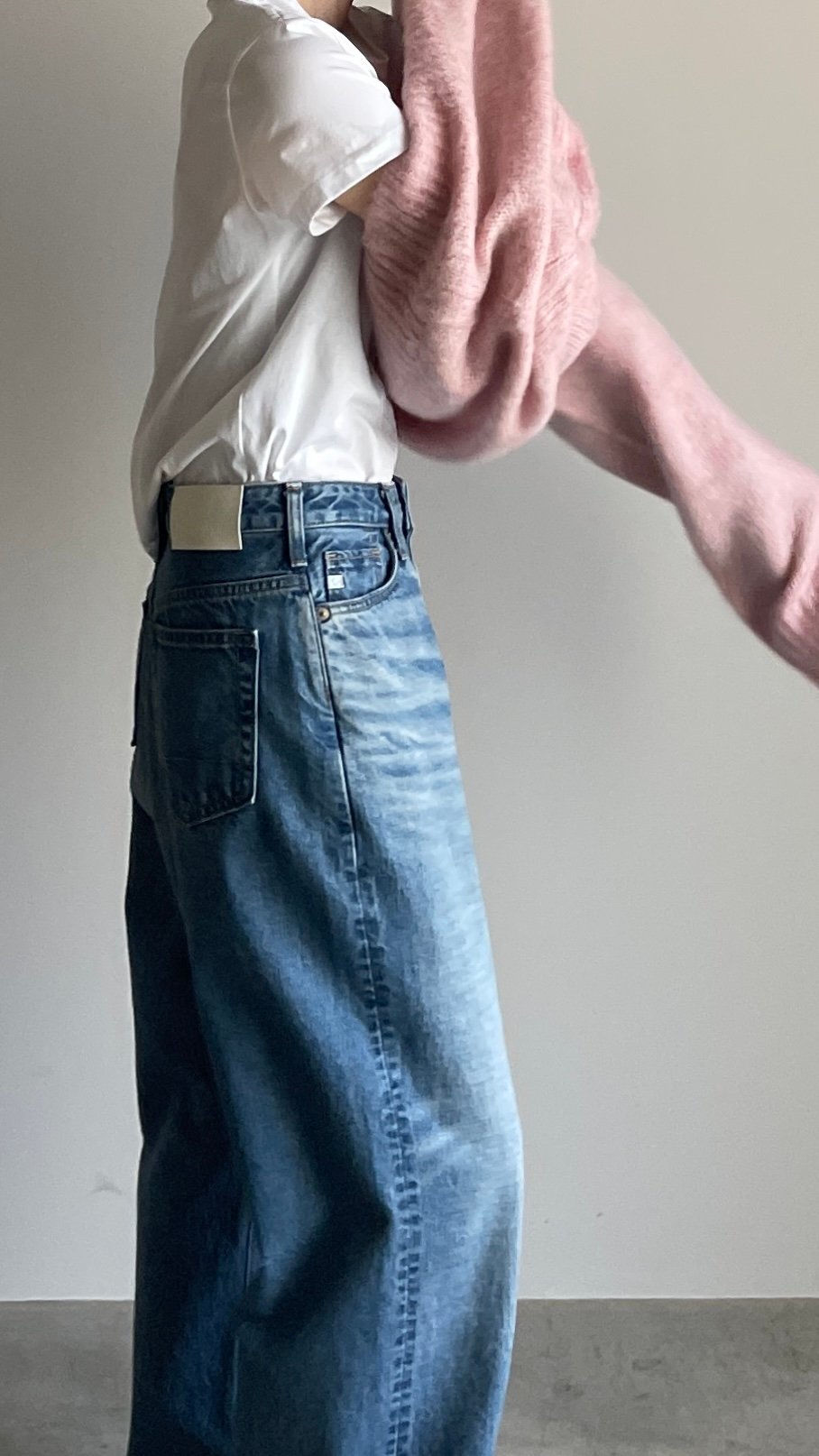 FASHIRU × SOMETHING バギーフィットジーンズ blue